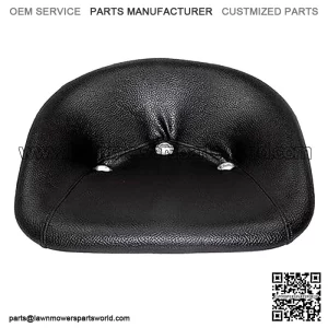 Universal Padded Pan Seat made of Steel & Black Vinyl Leatherette 2 Bolt, 3 Hole