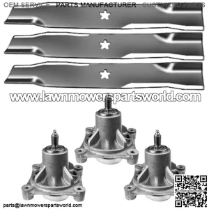 48" Lawn Mower Deck Spindle & Blade Kit for Sears Craftsman GT5000