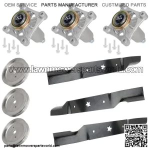 21549017 / 21546127 54-Inch Deck Spindle with Pulley & Blade for Ariens (Part #936096, 936097)