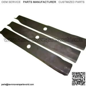 NEW SET OF 3 MULCHING BLADES FITS HUSQVARNA / YAZOO KEES 539101485 3 PACK P7D