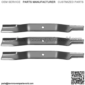 3pk Blades for Woods Hesston 31359 RM59 RM500 L59 F35 RM-59 Yazoo 3 for 60"