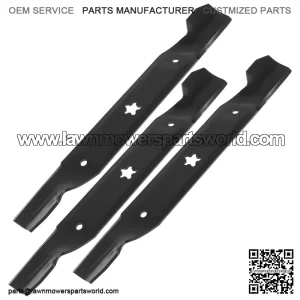 17-3/8" 5-Point Star Notched High-Lift Blade ÿ Fits 50" Deck Husqvarna & Poulan