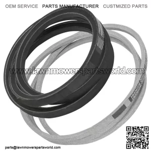 44-Inch Deck Belt Set for MTD White Outdoor LT-140 (1985-1988) - 1/2 x 52" & 1/2 x 74"