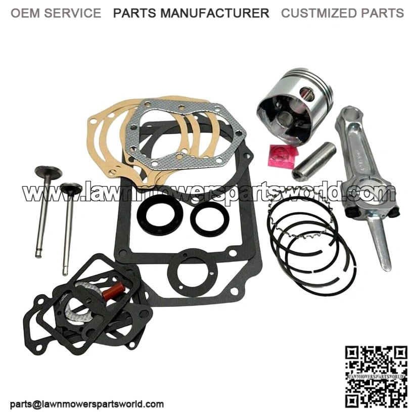 Master Rebuild Kit For 12HP Kohler K301 With Standard Piston And Rod And Valves