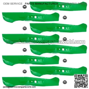 942-04290 942-04244 46-Inch Deck Blades Kit with Nuts for MTD & Cub Cadet Riding Mowers