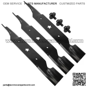 187254 187256 54-Inch Deck Blades Kit with Bolts for Craftsman Poulan Ayp/Electrolux