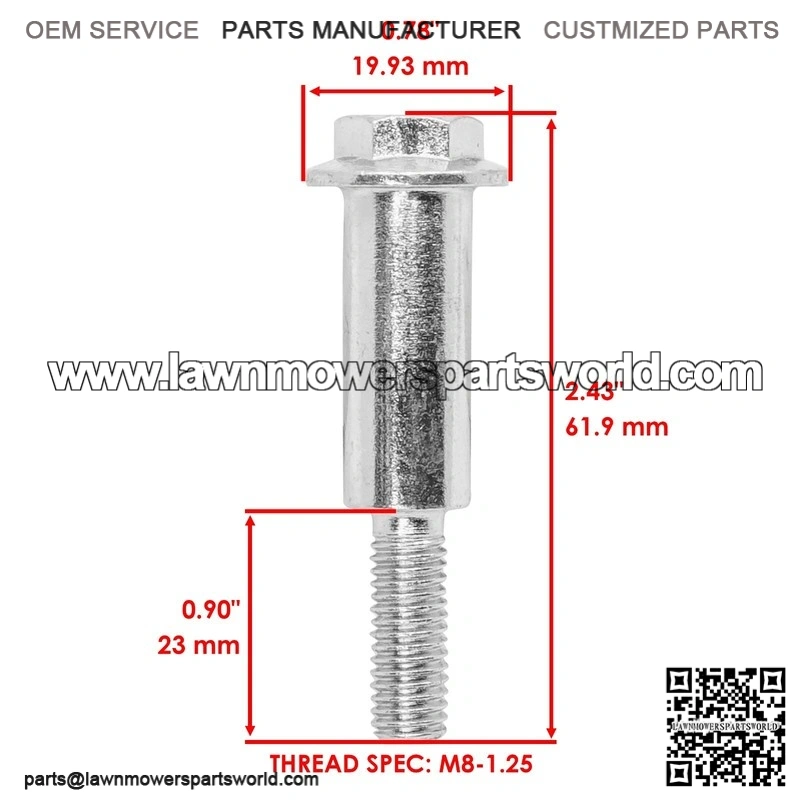John Deere JX85 4x M110801 Front & Rear Wheel Bolt - Image 2