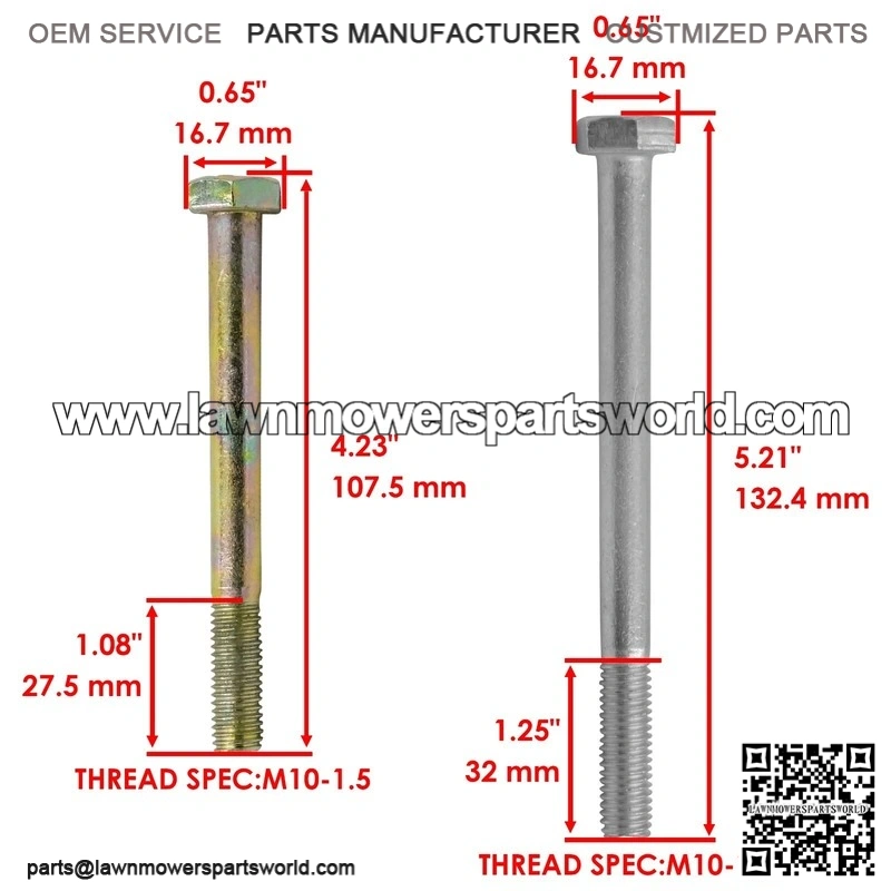 Exmark John Deere 126-2928 99-2842 109-9851 1-603321 Deck Wheel Bolt - Image 3