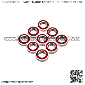 Flanged Ball Bearings 3/4" ID x 1-3/8" OD 10-Pack for Lawn Mower Cart Wheel Parts
