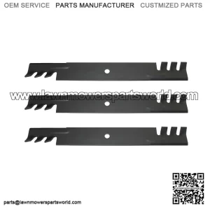 3-Piece Toothed Mower Blade Set 7075770, 21" - Fits Snapper Pro 61 Deck